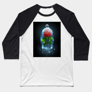 Red Rose under the Crystal Dome Baseball T-Shirt